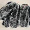 Scarves Real Natural Raccoon Fur Collar 75 16cm Genuine Scarf Women Men Jackets Hood Super Big Luxury Fluffy Wraps