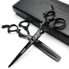 أدوات 6 بوصة أدوات الشعر الفضية السوداء التنين مقبض صالون مقص مصففي الشعر عالية الجودة 440C الصلب مقصات الشعر المحترفة
