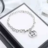 designer jewelry bracelet necklace ring hollowed out pattern 925 hip hop men's women's same versatile Bracelet high quality