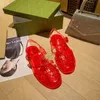 Summer Hyaline PVC Jellies Sandals SANDALS Heeled Flat heels women's luxury designers Casual Fashion high-quality Rubber shoes factory footwear