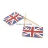 Украшение вечеринки 100 шт. Великобритания Tootick Flag American Tooticks Cupcake Toppers выпекать торт Декор для пива пивной палочки Dh1214 Drop de dhhmh