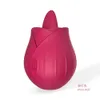 Leccata di lingua che salta l'uovo Masturbatore femminile Stimolazione del clitoride Vibratore rosa Silicone erotico per adulti