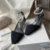 디자이너 여성 신발 Toteme Pearl Satin Pumps 검은 발목 스트랩 이탈리아 3.5cm 하이힐 유럽 크기 35-40 오리지널 박스 실제 사진