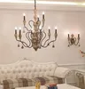 Lampy wiszące Nordic Country Retro żyrandol do starego starego salonu do jadalni sypialnia amerykańska żywica antyczne lampy dekoracyjne
