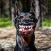 Muzzles skrämmande hundsäker muzzles kostym zombie hund mask vattentät mun