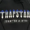 UK Luxe Designer Trapstar TRACKSUIT Mannen CHENILLE DECODED 2.0 - Zwart en Blauw 1:1 Topkwaliteit Geborduurde Hoodie Joggingbroek Vrouwen EU Maten XS-XL
