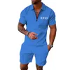 Men's Tracksuits Men Summer Brand Tracksuit Fashion Turn Down Collar Zipper Polo Shirt Shorts Sports Jogging Suit Casual Stylish Sweatersuit Set 230531