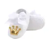 Chaussures de sport 0-18M Soft Sole Bow Princess Baby Crown Mary Jane Flats No-Slip Infant Prewalker