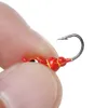 Baits lokt 6 stcset 0518G winterijs vissen Lure mierenvormige gekleurde kunstmatige zachte aas jigkop kleine haak voor worm 230530