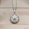 Подвесные ожерелья Серебряное ожерелье с сертификатом S925 Girl Jewelry Anniversary подарок