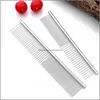 Dog Grooming Stainless Steel Pet Combs Cat Professional Tools Rounded Teeth For Removing Knots S Drop Delivery Home Garden Supplies Dhqt6