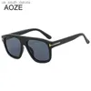 Aoze 2022 New Fashion Luxury Brand Square Tom Men Sunglasses Women Vintage негабаритные солнце