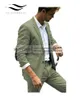 Męskie garnitury regularnie rozmiar męskiej klasowej klasowej kurtki letniej na wesele inteligentny Casual Beach Blazer (spodnie z kurtkami)