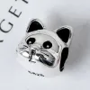 Per pandora ciondoli perle d'argento sterling New Theo Pig Animal Kingdom CAT Dog Unicorn Bead