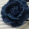 Choker Vintage Denim Blue Flower Necklace for Women Girls 과장된 짧은 로프 체인 쿨 파티 목 액세서리 선물 선물
