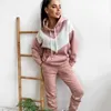 Survêtements Ensemble de course d'été Jogging à glissière Sweat à capuche pour femme Sportswear Coupe ample décontractée P230531