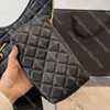 럭셔리 겨드랑이 가방 디자이너 토트 가방 여성 핸드백 큰 용량 개비 퀼트 패턴 쇼핑 가방 골드 레터 핸드백