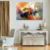 Canvas Art Hand Painted Flower Expression Abstract Willem Haenraets Oil Painting Modern Artwork for Living Room Decor