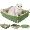 Lits pour chat éponge de haute qualité animaux de compagnie tapis de lit pour chien pour petits chiens moyens couverture pour animaux de compagnie Double côtés matelas pour chiot utile