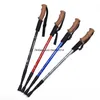 Outdoor Trumpet Cork Trekking Poles Ultra Light Telescopic Alpenstock Multi Function Straight Handle Hiking On Foot Walking Stick