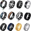 Pierścienie opaski 2022 Pierścień lęku ze stali nierdzewnej dla mężczyzn Kobiety łańcuch spinnerowy pierścienie przeciw stresie Blue Dragon Fibre Fibre Pierścień ślubny J230531