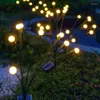 Luce solare a LED per esterni Decorazione da giardino Luci paesaggistiche Fuochi d'artificio Lucciola Lampade da prato Casa di campagna Terrazza Lampada da balcone