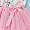 Flickans klänningar Baby Summer Toddler Kid Girls Dress Floral Fjäril