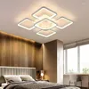 Deckenleuchten Moderne LED-Licht Geometrische quadratische Mehrkopf-dekorative Beleuchtungslampen für Wohnzimmer Esszimmer Hauptschlafzimmer Leuchte