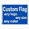 Bannerflaggor Anpassade 3x5ft -utskriftsflagga med din designlogotyp för OEM DIY Direct Drop Delivery Home Garden Festive Party Supplies Dhhil