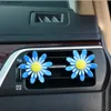 Decorations 2pcsSet Car Perfume Clip Flower Spin Smell Fragrance Rotating Air Vent Freshener Decoration Auto Interior Outlet Accessory Gift 0209 L230523