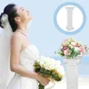 Decorative Flowers Plastic Outdoor Planters Roman Column Road Guiding Adornment Guide Post 90x30cm Prop White Artistic Statue Bride