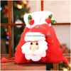 Kerstdecoraties ROOD Geschenktas DSTRING Candy Cartoon Bear Santa Claus Sneeuwman Decoratie Non Woven Pouch DBC Drop Delivery Home DHTE9