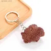 مفاتيح حبل اللحم البقري Beef Block سلاسل المفتاحات الغذائية صور Props Pros Fun Children's Toys Car Key Ring Bag Hights R231201