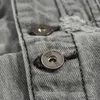 Män västar vårens höst vintage design män denim väst manlig retor ärmlösa jackor män rippade hål jean waistcoats kläder