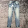 Lila Jeans Herren-Jeans Designer Lila Herren-Jeans Lila gebrochene gerade Jeans Rissige, verwaschene alte Jeans Lila Jeans Designer 4 Z928