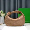 Jodie Sheepskin venetaabottegaa Luxury Bag Woven Women's Napa Sheepskin Knotted Round Underarm Hobo Curved Medium Leather Tote Handbags MB95