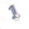 Cake Tools Mermaid Ocean Party Glitte Number Handmased Cake Candle Topper Pearl Shell Sweet 18 Birthday Wedding Cupcake Baking Supplie Decor 231130