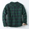 Jaquetas masculinas inverno xadrez camisola com capuz cardigan casaco frio lã zíper jaqueta outono lã roupas quentes xadrez malha jumper 231130