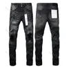 Jeans créatrice pour hommes jeans luxe américain high street noir déchiré jeans slim slim