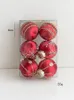 Decoração de festa 6/8cm Conjunto de bolas de Natal Decorações multicoloridas Enfeites de árvore de Natal de 2023 anos para casa