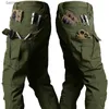 Männer Hosen Militär Fleece Warme Hosen Männer Winter Haut Soft Shell Multi-tasche Cargo Hosen Im Freien Wasserdichte Armee kampf Hose Q231201