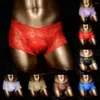 Sous-vêtements 2023 Hommes Sexy Dentelle Floral Lingerie Sissy Crossdress Porno Culotte Semi Transparent Bikini G-string Slip Gay Exotique Sous-vêtements