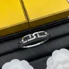 男性用のシルバーバングルデザイナーブレスレットラグジュアリーダイヤモンドfジュエリーヴィンテージゴールドイントワインレターズリングバングルレディングオープンブレスレットカップル - ボックス-3