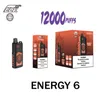 Original ENERGY 6 KK ECK 12000 Puff 12k Vapes Einweg-Puff 10000 nachgefüllte E-Zigaretten ECK BAR Dual Mesh Coil 20 ml Vape auswechselbar Big Puff 9k 12k Lost Pod Mary