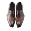 Dress Shoes Goodyear Welded Loafer Men Formal Leather Sole For Office Patina Brown Business