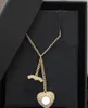 2024 Pendant Necklaces Double Letter Sweater Chain Necklace Women Love Pendants