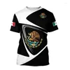 Herr t shirts sommar mexico t-shirts mexikansk flagga 3d tryck streetwear män kvinnor mode överdimensionerad kort ärm skjorta barn tees toppar