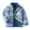 Down Jas 28T Kinderkleding voor Jongens Meisjes Winter Fleece Jassen Rits Blauw Leuke Verkopen Dikke Babyjassen 231201