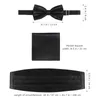 Bow Ties 3st Män klassisk slips Cummerbund näsduksföretag slips för bröllopsfest proms man gåva