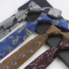 Bow Ties 7.5CM Novelty Flower Pattern Retro Chinese Style Polyester Tie For Men Women Weddning Business And Daily Wear